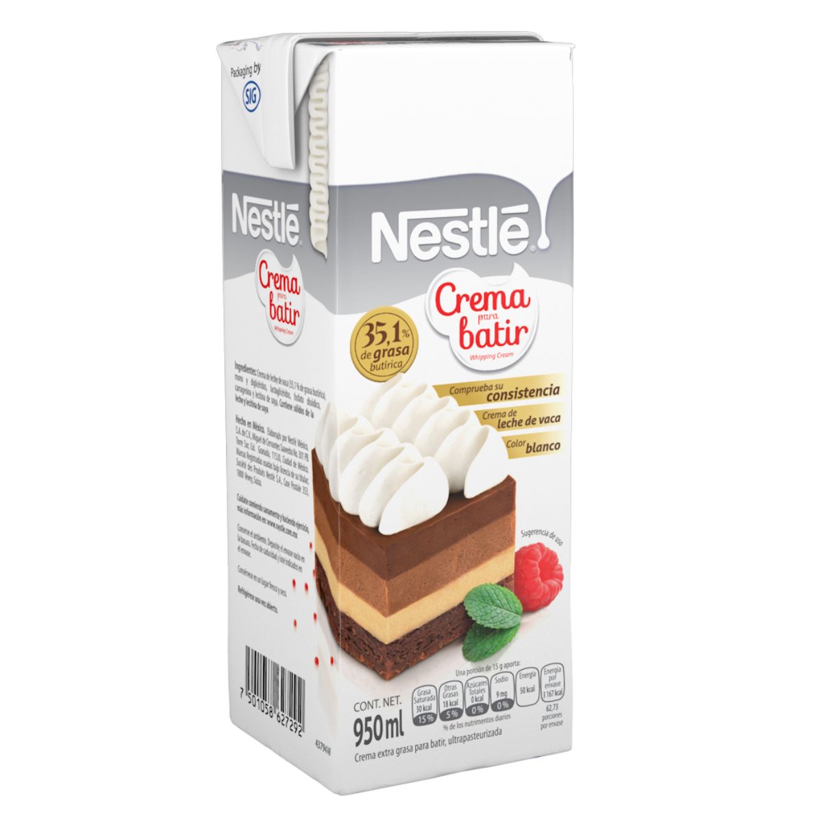 Crema para batir Nestle